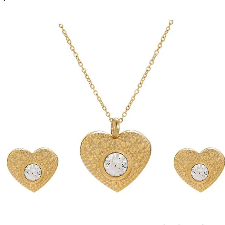 24K Gold Filled Heart Love Necklace Set