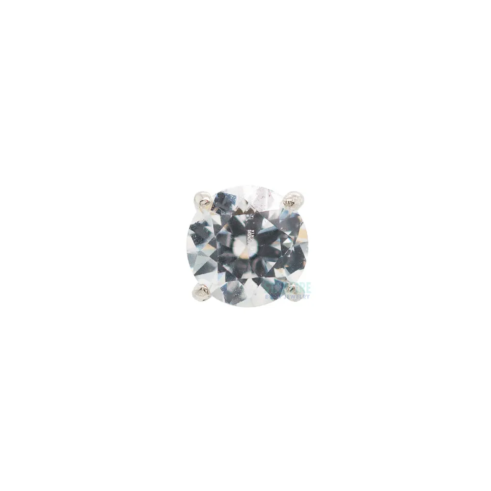 2.5mm Tiffany Prong-Set Brilliant-Cut Gem Threaded End