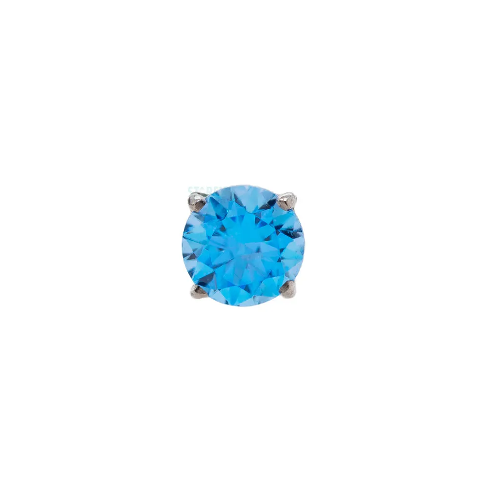 2.5mm Tiffany Prong-Set Brilliant-Cut Gem Threaded End