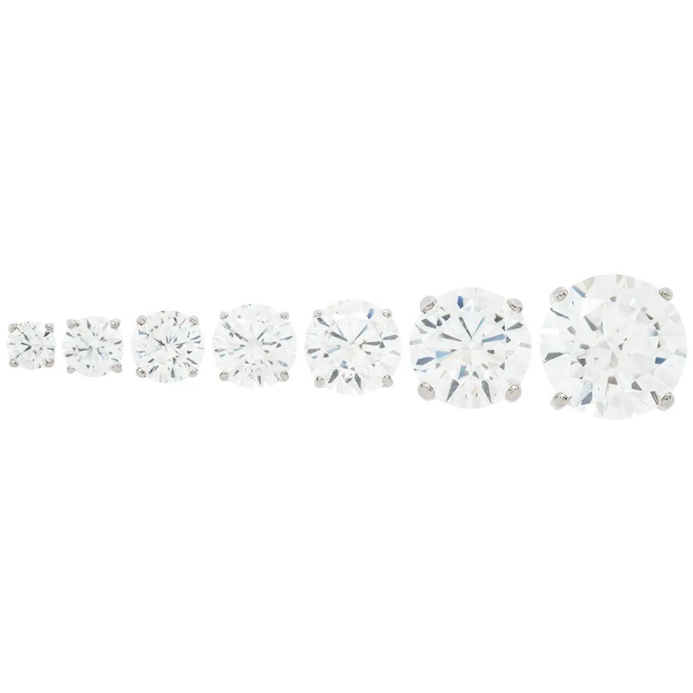 2.5mm Tiffany Prong-Set Brilliant-Cut Gem Threaded End