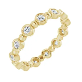 3.5mm 14K Yellow Gold 1/2 CTW Diamond Bezel Set Eternity Band