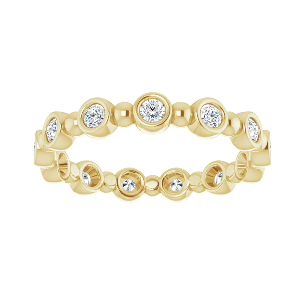 3.5mm 14K Yellow Gold 1/2 CTW Diamond Bezel Set Eternity Band