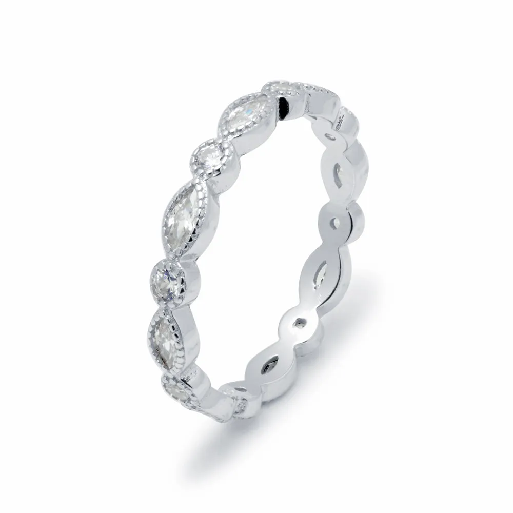 Anillo poque Circonitas Plata