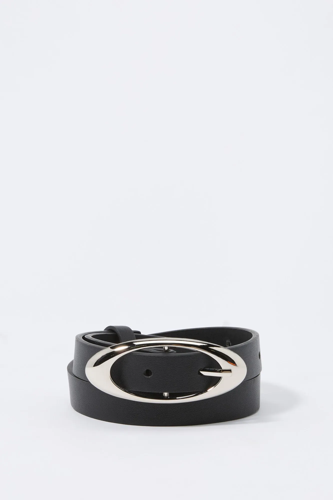 Ceinture en similicuir avec boucle ovale