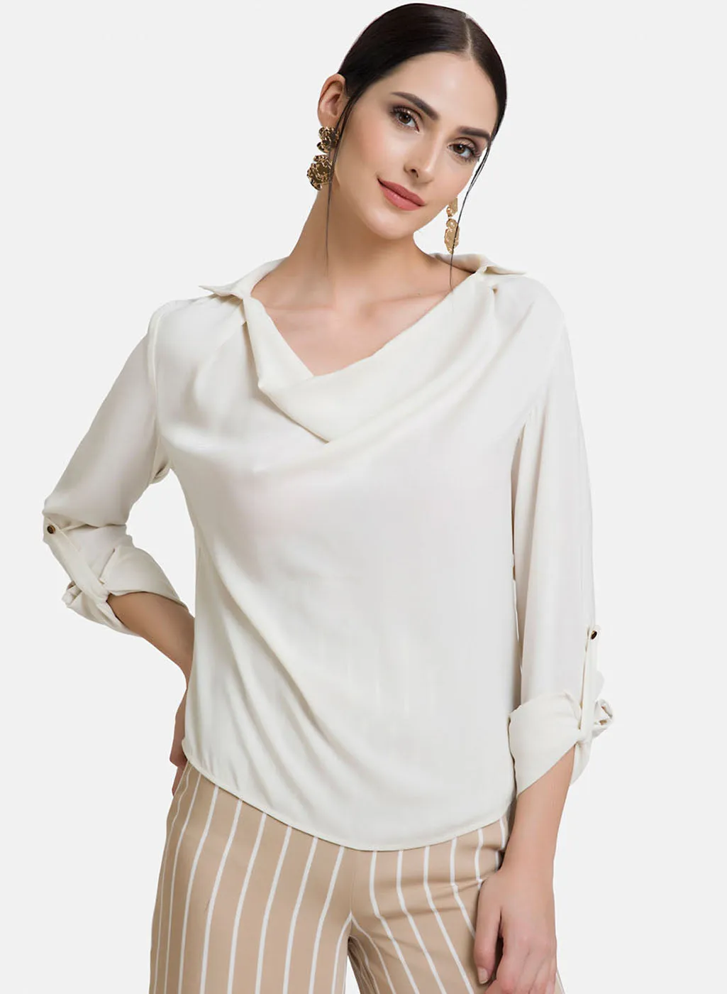 Collar Top With Cuffs