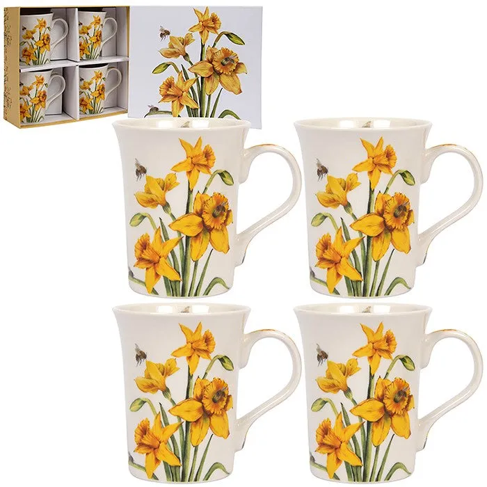 Daffodil Set of 4 Mugs - Bee-Tanical