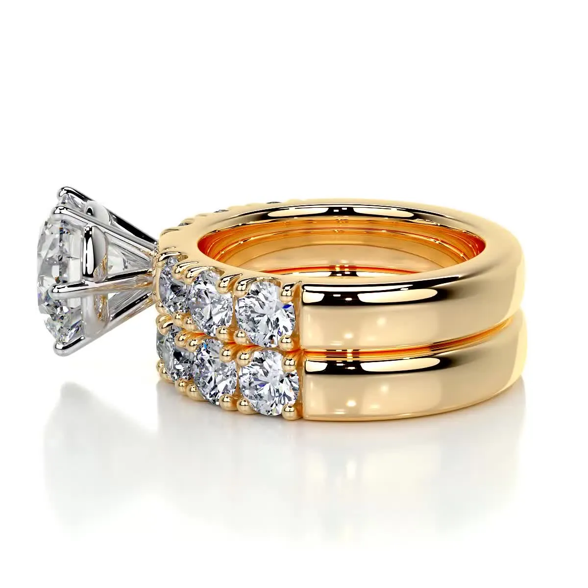 Destiny Lab Grown Diamond Bridal Set -18K Yellow Gold