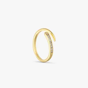Elin Ring - Zirkonia - 18 karat forgyldt