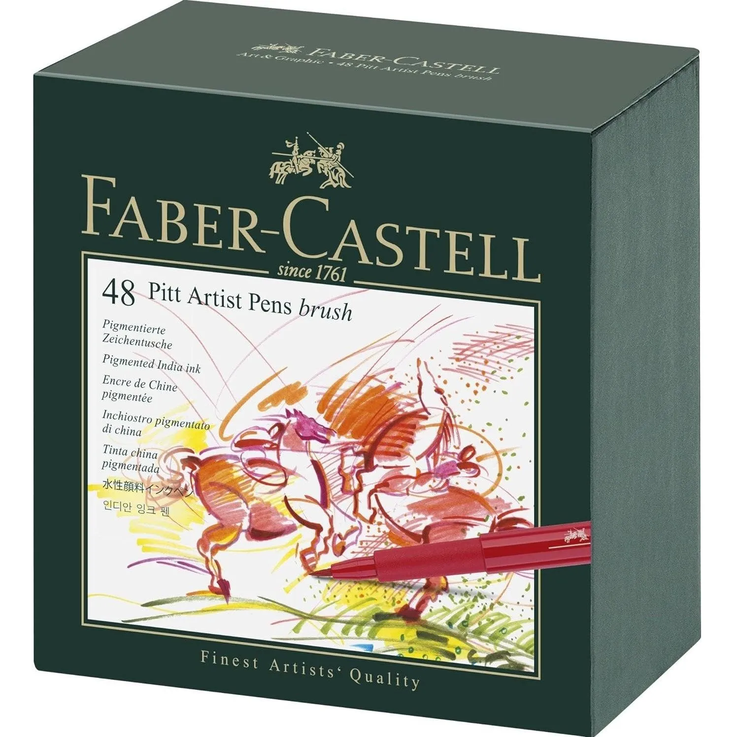 Faber-Castell 48 Pitt Artist Brush Markers Pens Set Studio Box Case