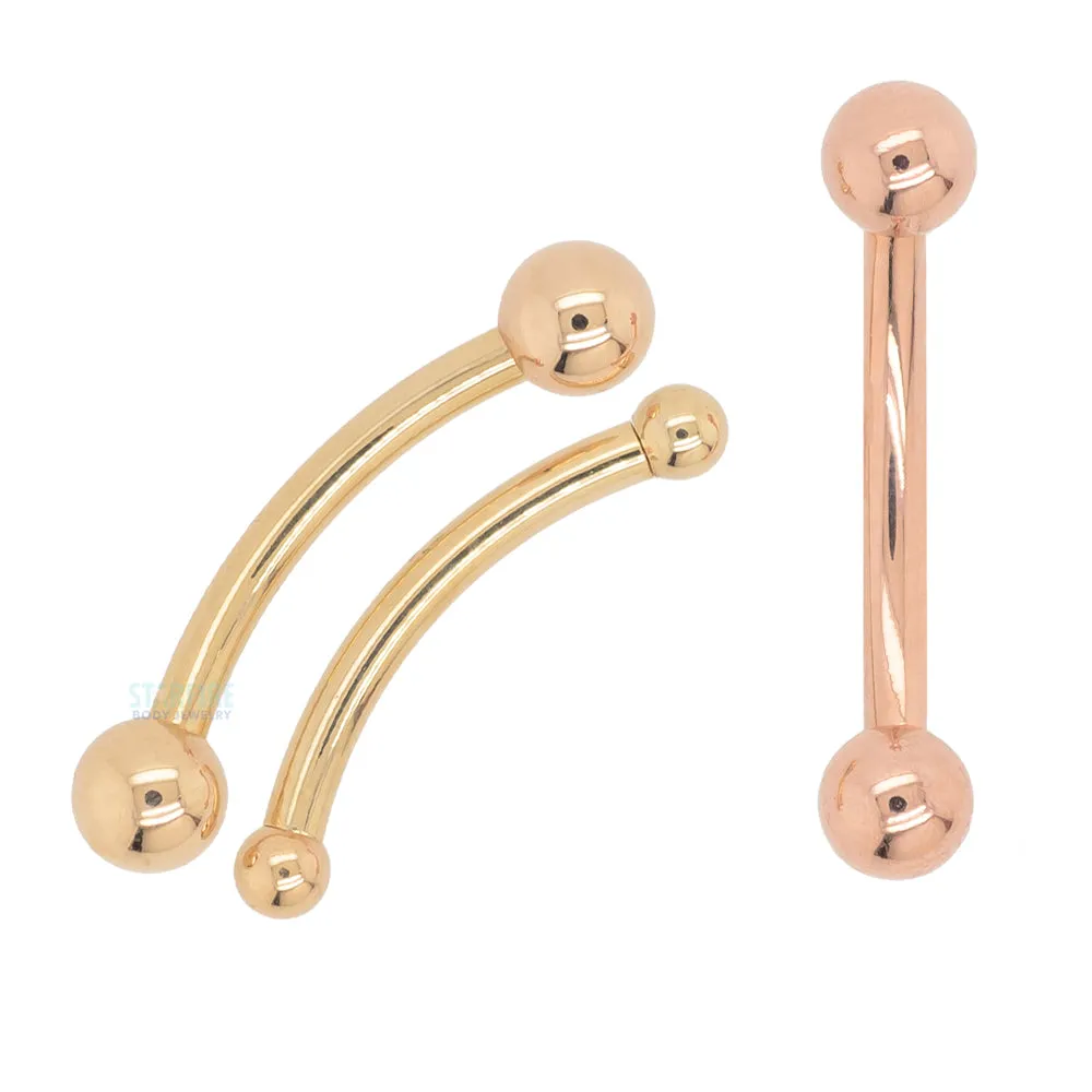 Gold Curved Barbell