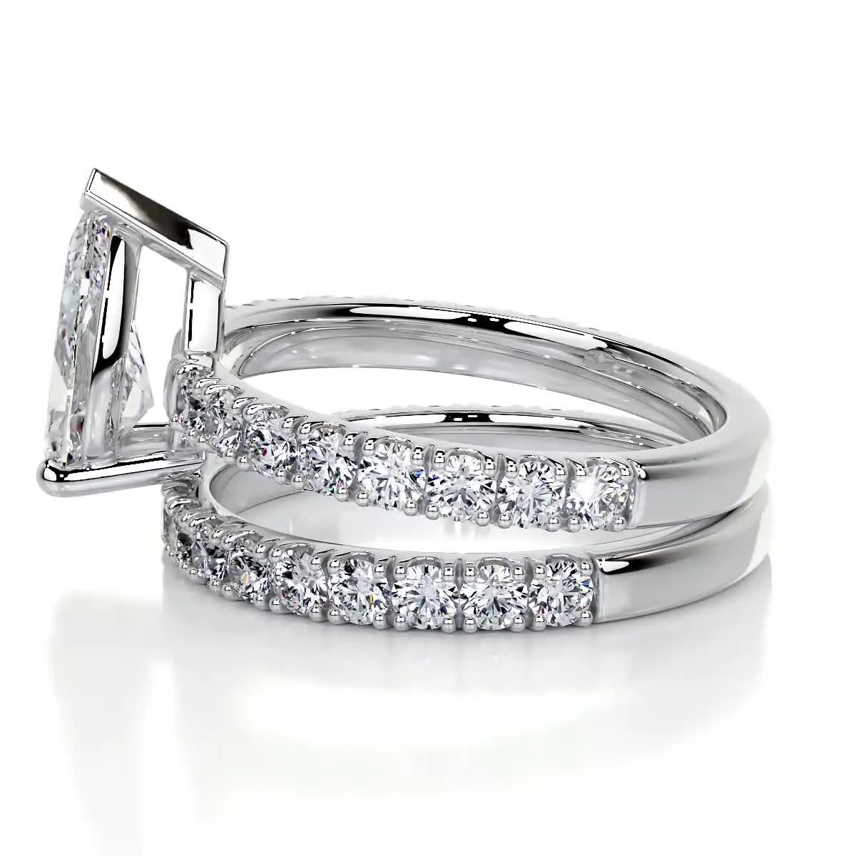 Hailey Lab Grown Diamond Bridal Set   (2.5 Carat) -Platinum (RTS)