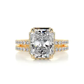 Luna Diamond Bridal Set -18K Yellow Gold