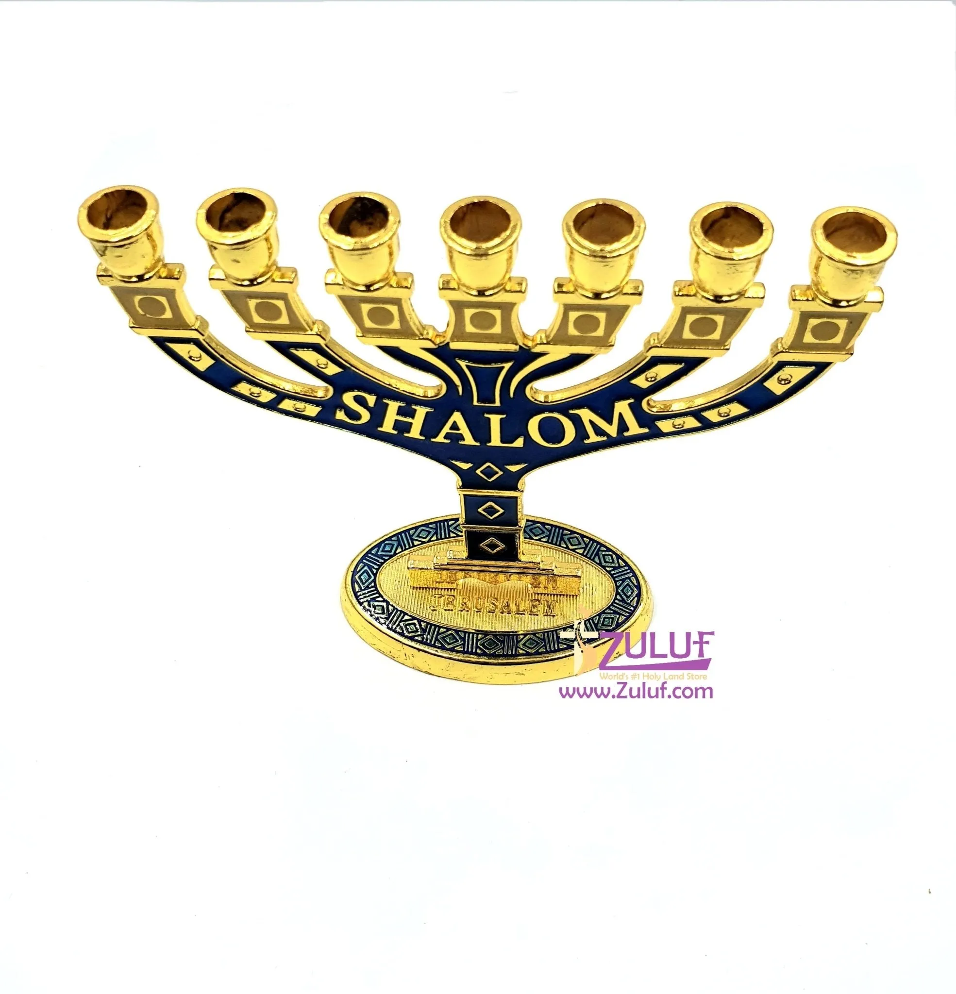Metal Jewish candlestick SHALOM JUD002