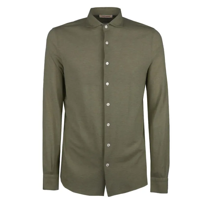 SHIRT PIQUET Man Green Sage