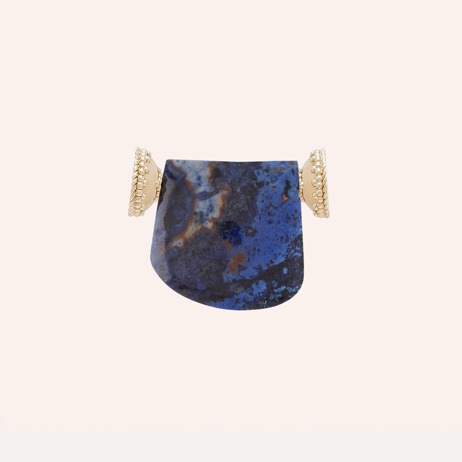 Small Dumortierite Shield Centerpiece
