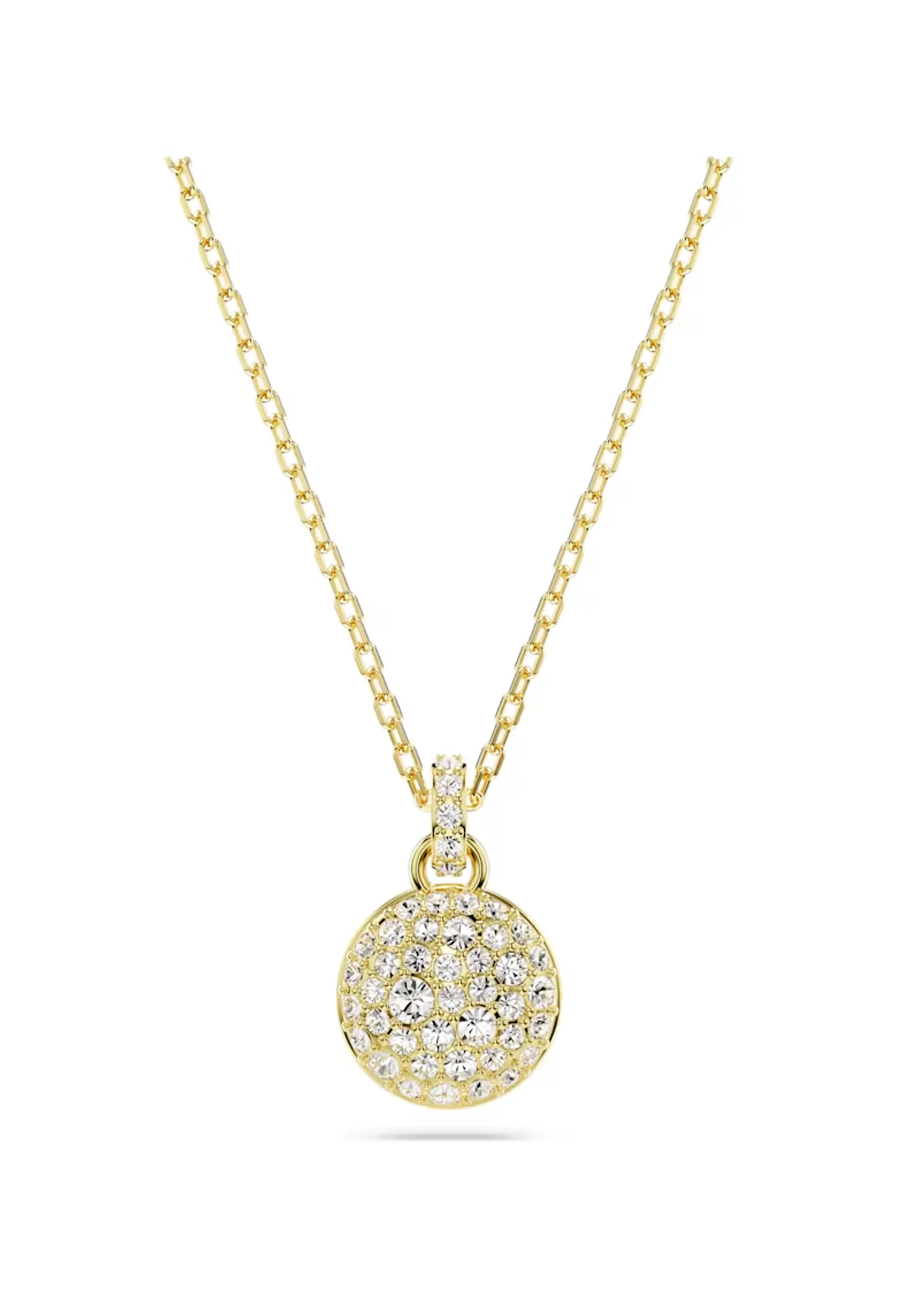 Swarovski Meteora Round Pave Set Pendant Gold Plated