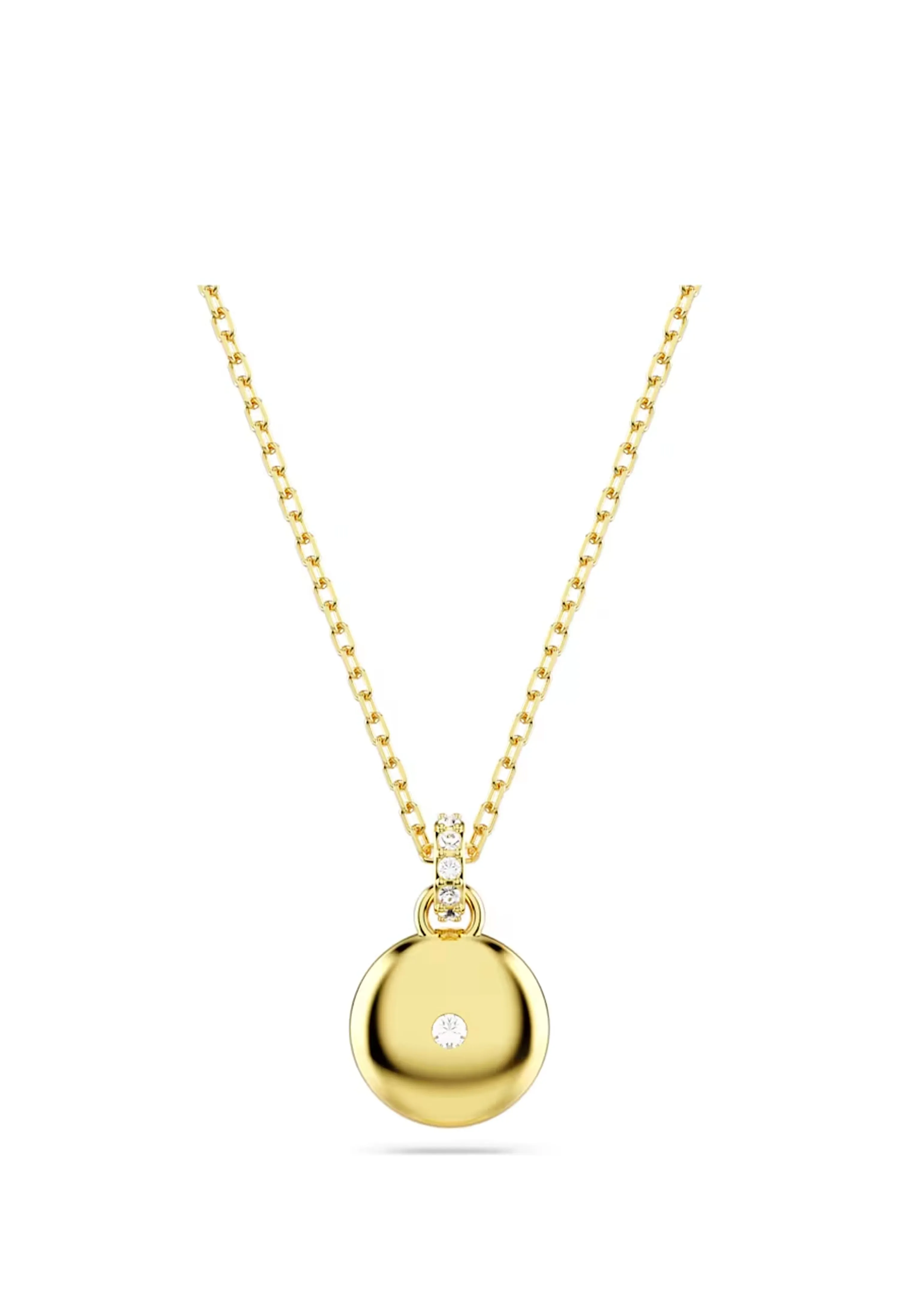 Swarovski Meteora Round Pave Set Pendant Gold Plated