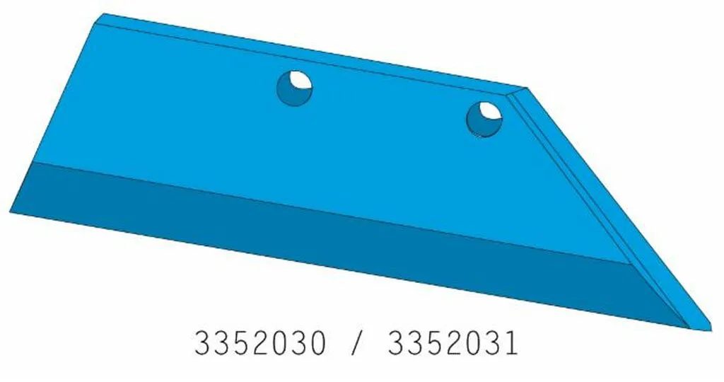Vomere 20 adattabile Lemken 3352235 con riporto di saldatura sx Confezione da 1pz